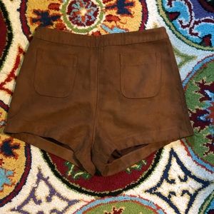 Hollister Tan Suede Shorts